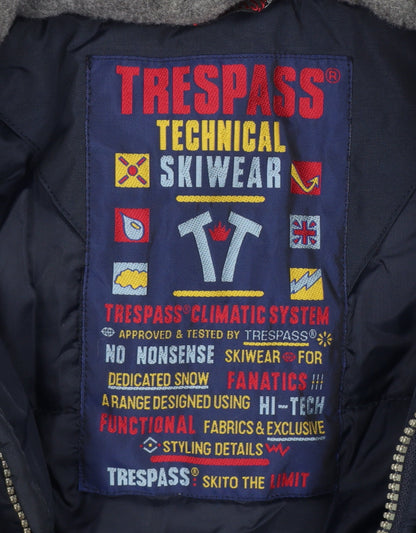 Trespass Men’s Navy M Technical Ski Puffer Jacket Colour Block