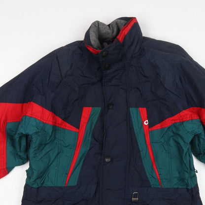 Trespass Men’s Navy M Technical Ski Puffer Jacket Colour Block