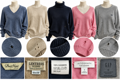 Preloved Cashmere for Craft and Upcycling - 10 Pieces for Resellers