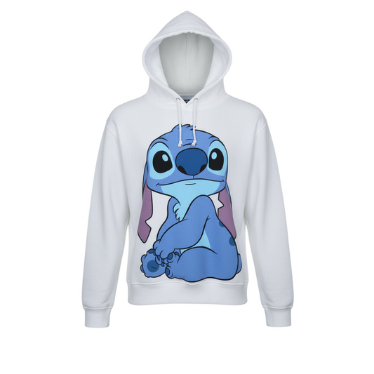 Disney Lilo & Stitch Women's Grey Pullover Hoodie Size L 14/16