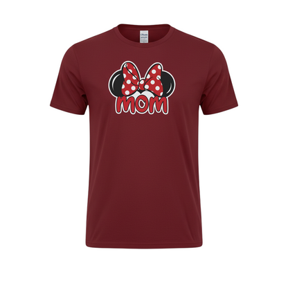 Disney Womens Red 2XL Minnie Mouse Mom T-Shirt Short Sleeve