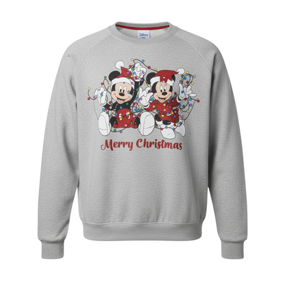 Disney Mickey & Minnie Grey Christmas Sweatshirt Women XL George