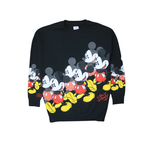 Disney Mens Mickey Mouse Black Pullover Sweatshirt Size S