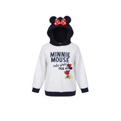 Disney Women’s White Minnie Mouse Fleece Hoodie Size L 14-16