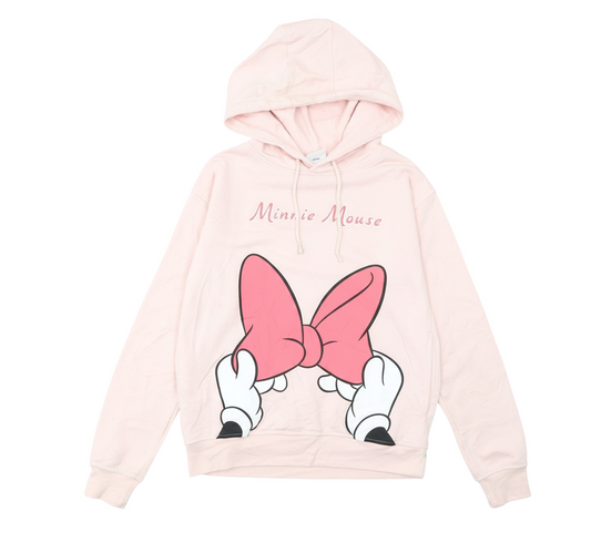 Disney Womens Minnie Mouse Pink Pullover Hoodie 2XS