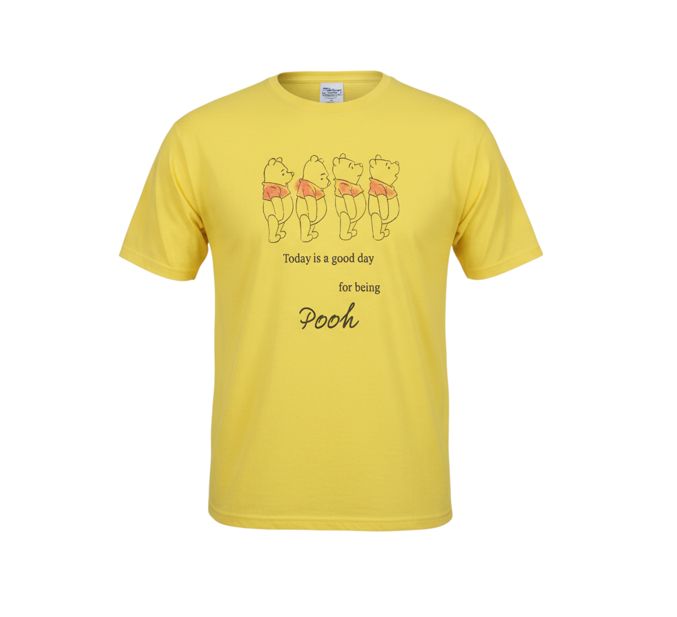 Disney Womens Yellow Winnie the Pooh XL Cotton T-Shirt