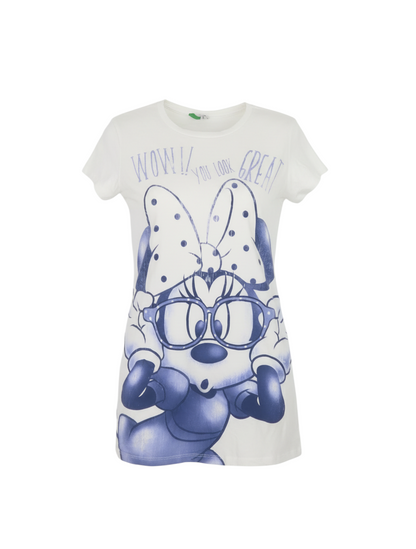 United Womens Colors of Benetton White Disney Graphic T-Shirt 2XL
