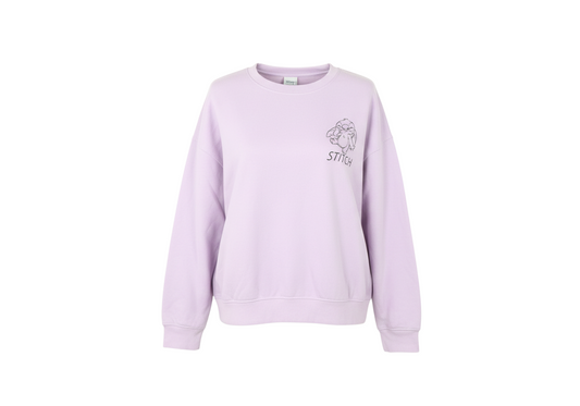 Disney Stitch Lilac Women's Sweatshirt UK 12/14 Medium Cotton Blend