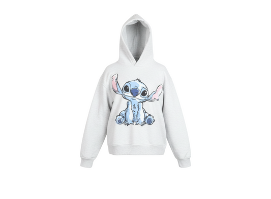 Disney Women’s Grey Stitch Hoodie Size M Pullover Sweatshirt