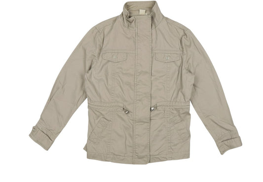 Cotton Traders Womens Beige Size 18 Classic Mid-Length Jacket