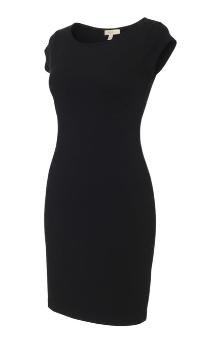 Additional view of L.O.G.G. Women's Black M Bodycon Jersey Short Sleeve Knee Dress