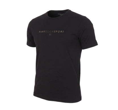 Prewornwholesale black Pink Soda Sport crew neck t-shirt in cotton with a small logo on the chest