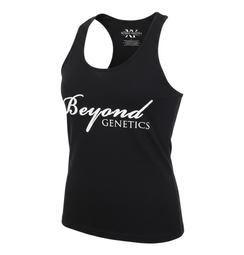 Additional view of BEYOND GENETICS women’s black basic tank, size L