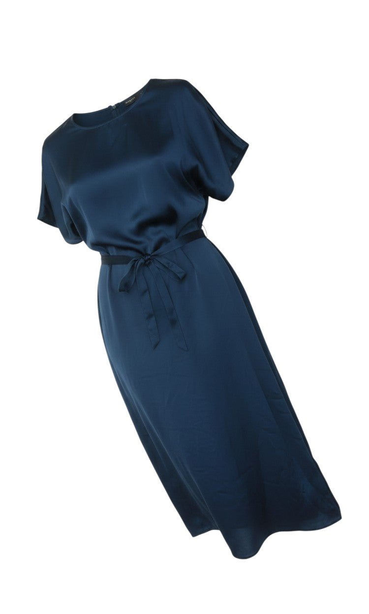 Additional view of Autograph Women Blue UK 10 Silk Blouson Belted Knee Dress