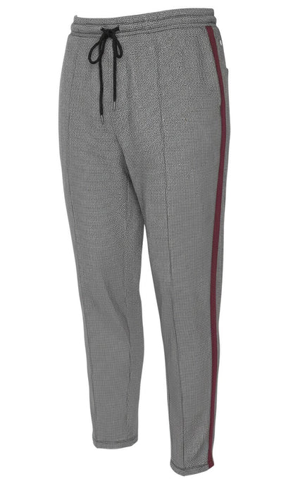 Marks and Spencer Women Black Mixed UK 20 Check Tapered Jogger Trousers