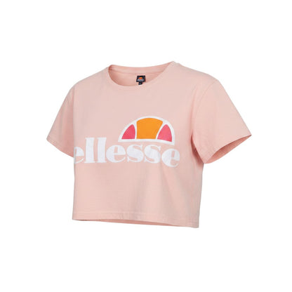 Ellesse Women's Beige Cropped Logo T-Shirt Size 8