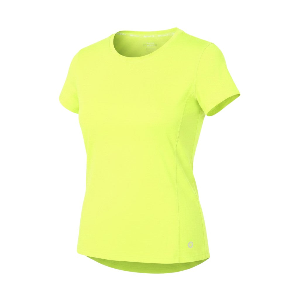 Prewornwholesale GOODMOVE women's neon green polyester round neck short sleeve athletic t-shirt