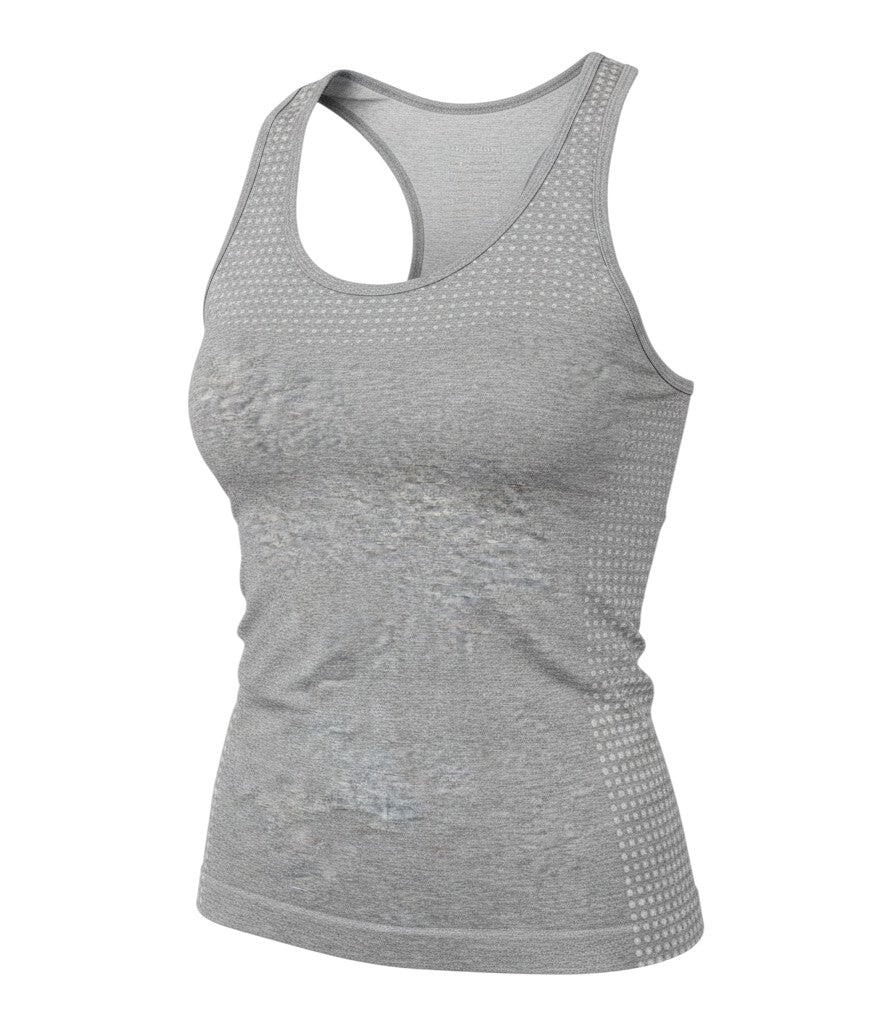Work Out Womens Grey Polyester Basic Tank Size 10 Scoop Neck Pullover
