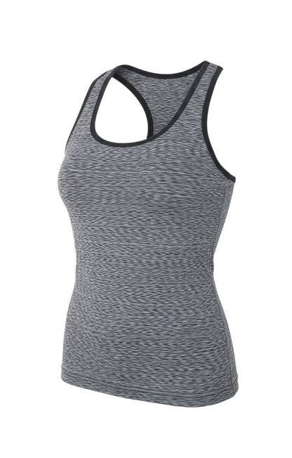 Prewornwholesale Marks and Spencer grey heathered polyester racerback tank top with a scoop neck