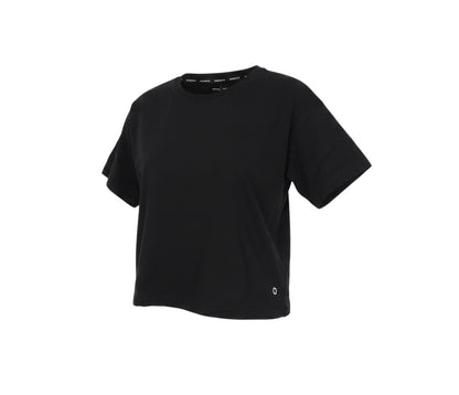 Prewornwholesale Marks and Spencer black breathable cotton blend activewear t-shirt with round neck and short sleeves