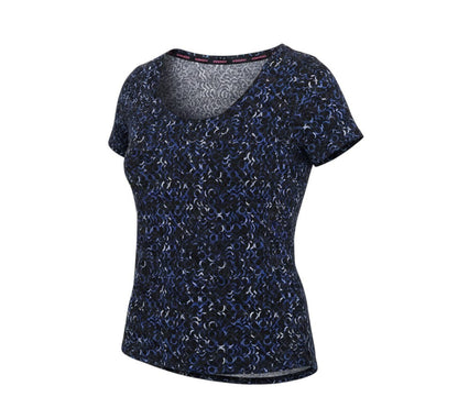 Prewornwholesale Marks and Spencer blue geometric print polyester round neck t-shirt for women