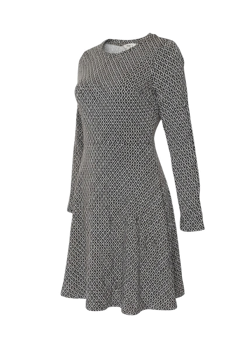 Marks & Spencer Women Brown Geometric Fit & Flare Dress UK 6