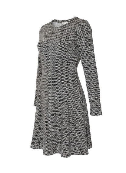 Marks & Spencer Women Brown Geometric Fit & Flare Dress UK 6