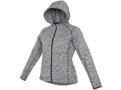 Prewornwholesale Marks and Spencer women's grey marl full zip hoodie with raglan sleeves and a hood