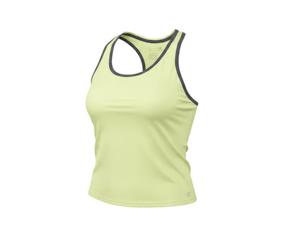 Prewornwholesale Marks and Spencer light yellow racerback tank top in a breathable polyester blend for activewear.