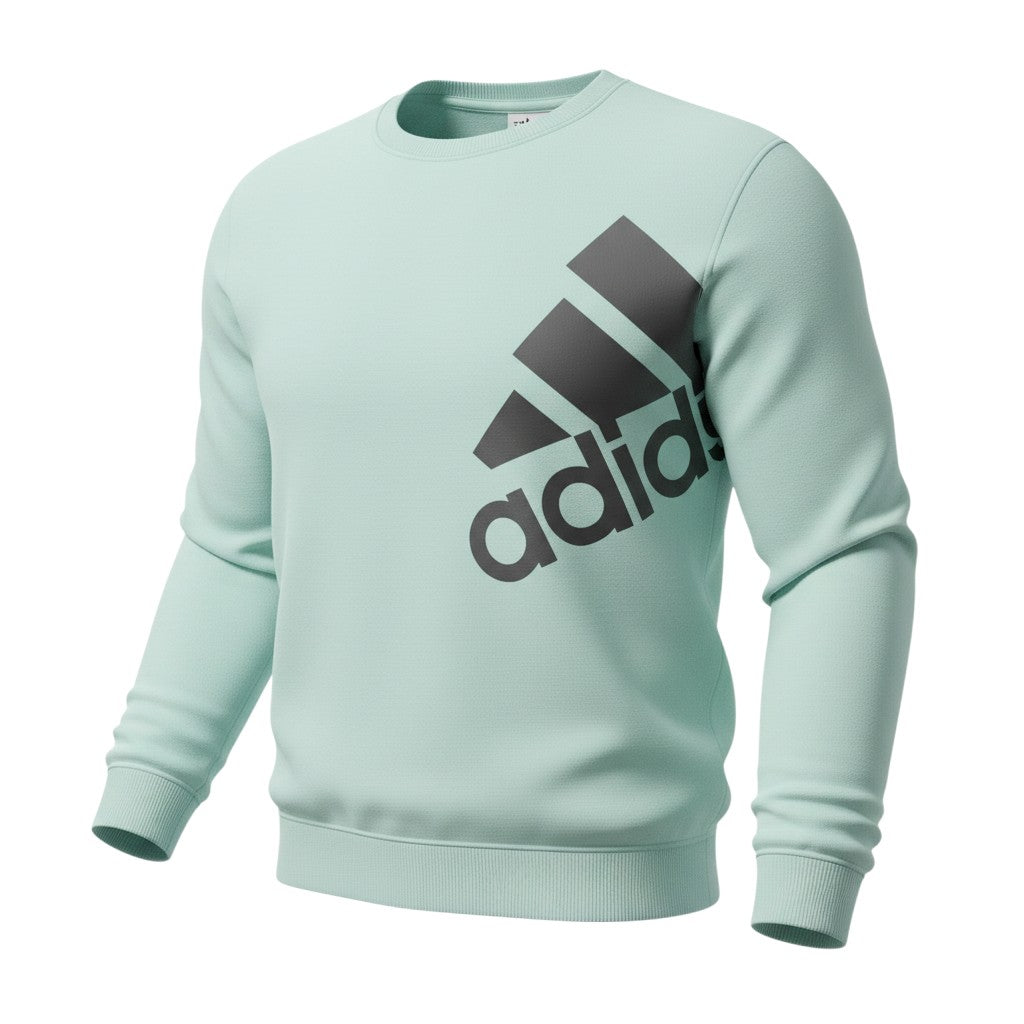 Adidas Womens Mint Green Long Sleeve Crew Neck Sweatshirt Size M