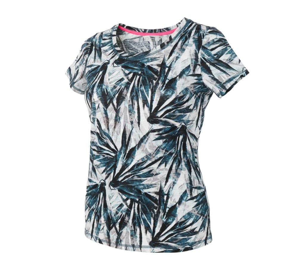 Next Womens Blue Floral  Basic T-Shirt Size 6  - open back
