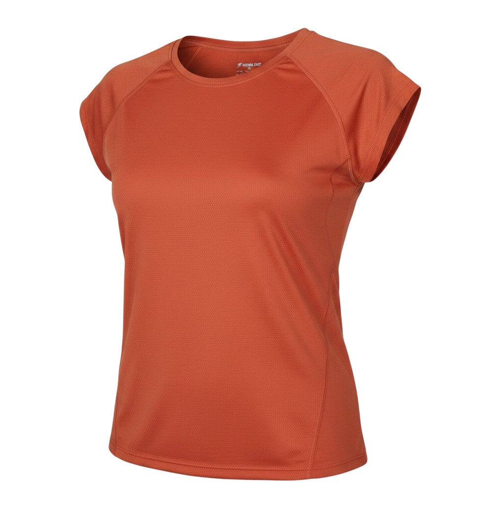Womens UK Size S Workout Orange  T-Shirt