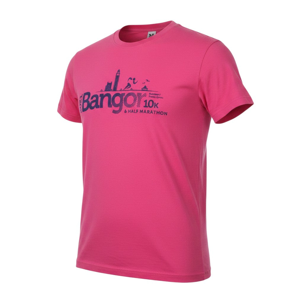 Additional view of Roly women’s pink cotton basic t-shirt, size S, round neck - bangor