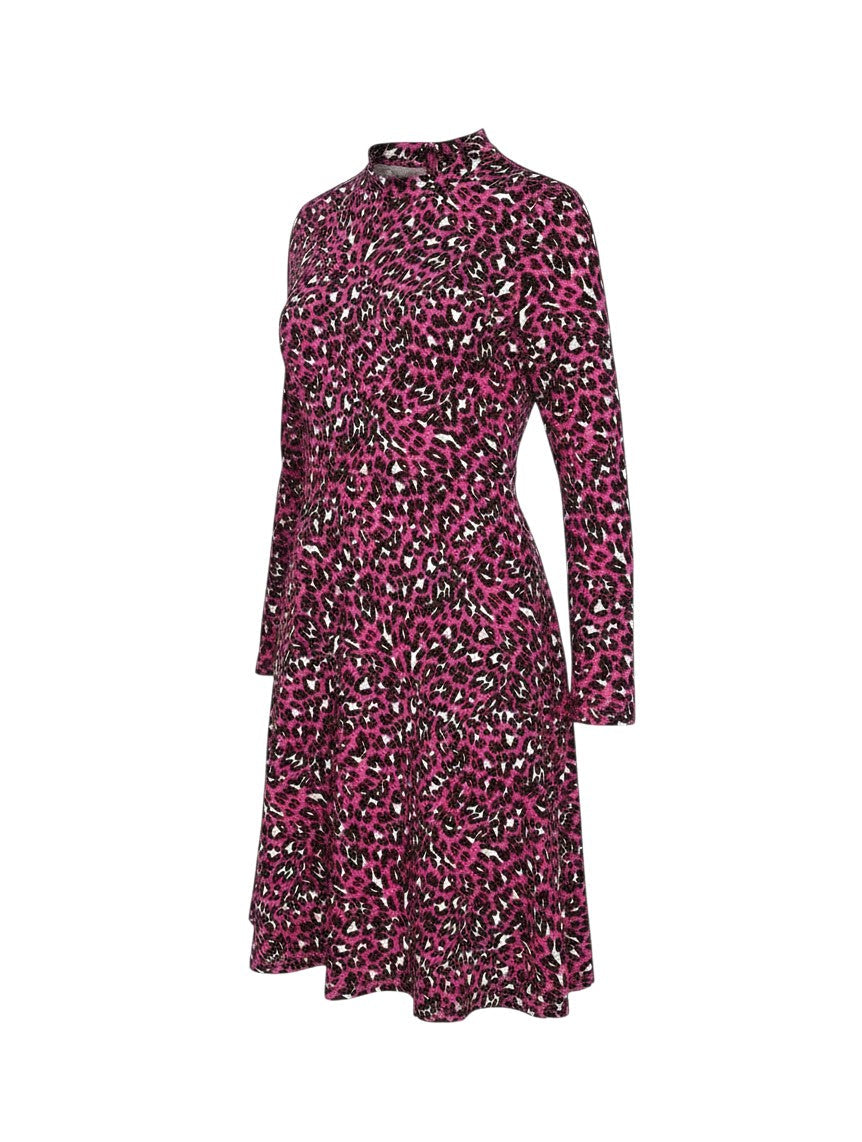 Marks & Spencer Collection Women’s Pink Leopard Print Fit & Flare Dress UK 16