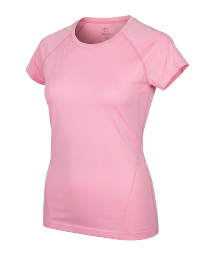 Prewornwholesale H&M women's pink short-sleeve sport t-shirt with raglan sleeves and breathable fabric