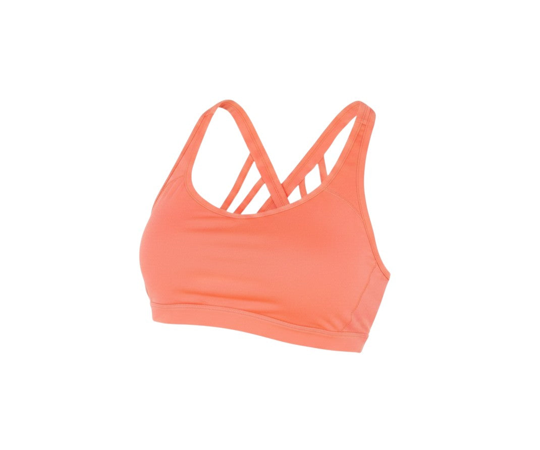 Y.A.S Womens Pink Polyester Cropped T-Shirt Size M Scoop Neck Pullover - Sports Bra