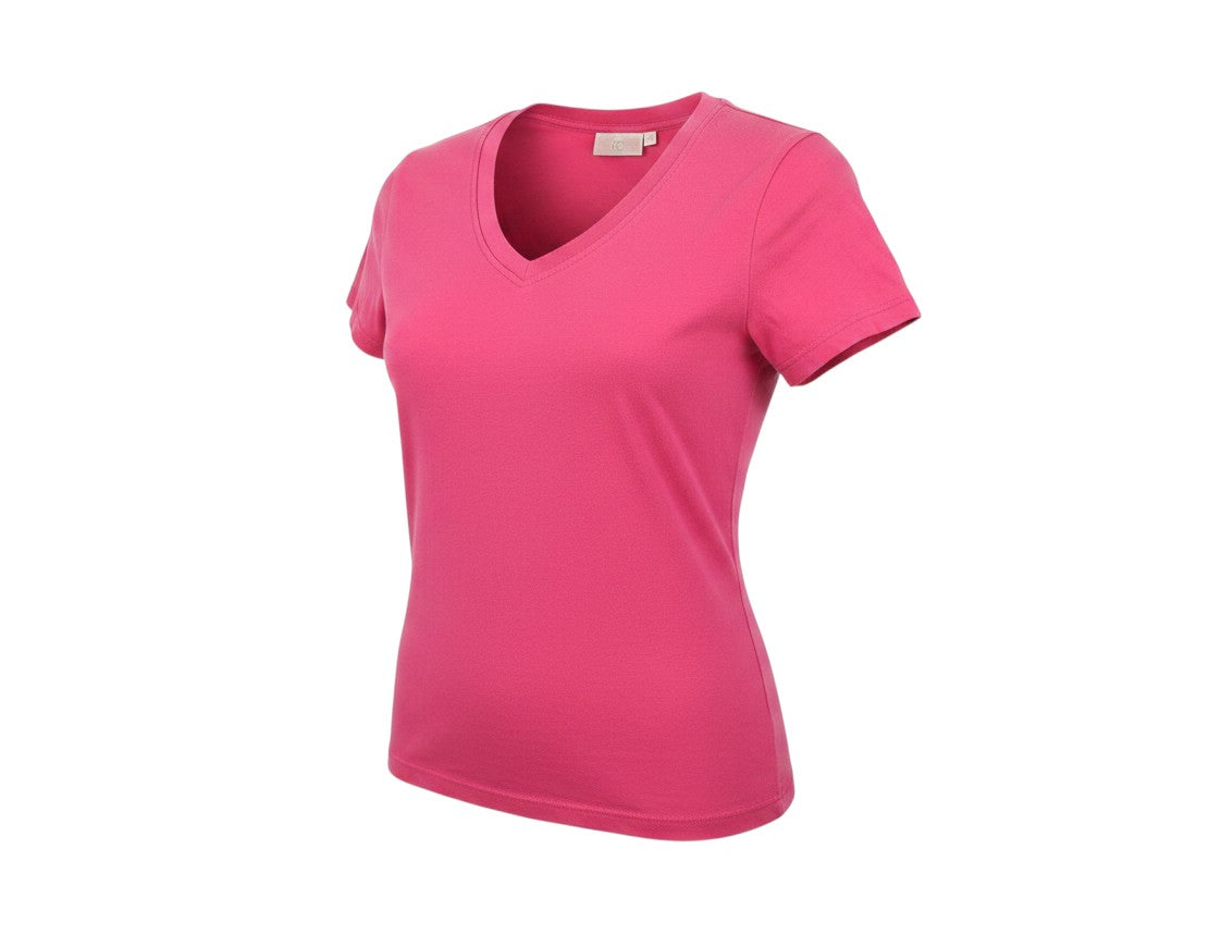 Country Casuals Womens Pink Basic T-Shirt Size M