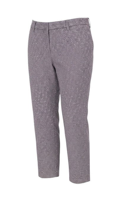Marks & Spencer Women Purple Geometric Print Tapered Trousers UK 12