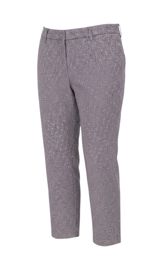 Marks & Spencer Women Purple Geometric Print Tapered Trousers UK 12