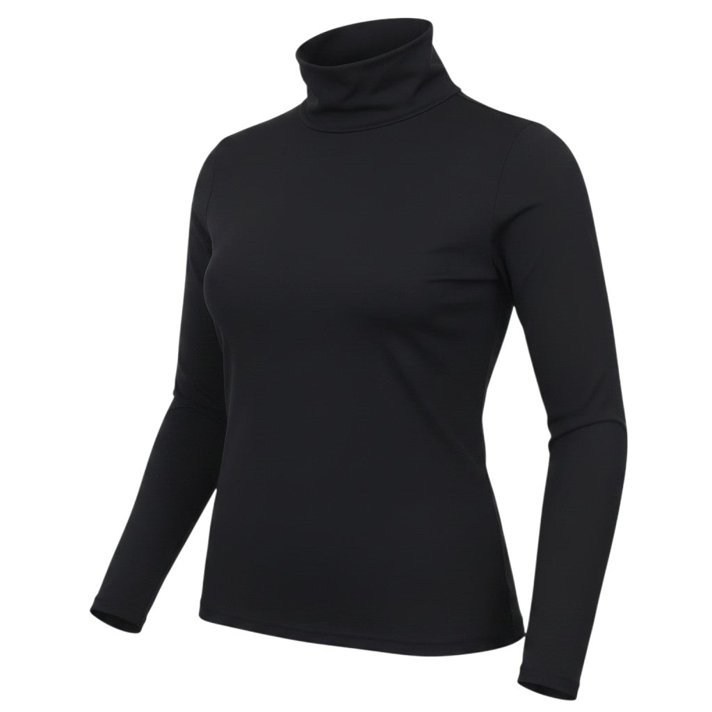 Prewornwholesale Rohnisch black ThermoCool polyester roll neck pullover for women