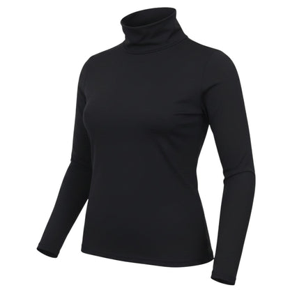 Prewornwholesale Rohnisch black ThermoCool polyester roll neck pullover for women