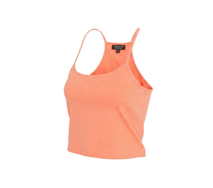 Prewornwholesale Topshop orange sleeveless tank top with spaghetti straps in a lightweight jersey fabric