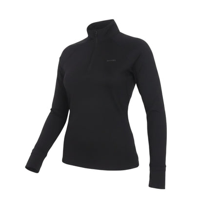 USA Pro Womens Black Slim Fit 1/4 Zip Long Sleeve Activewear Top Size 10
