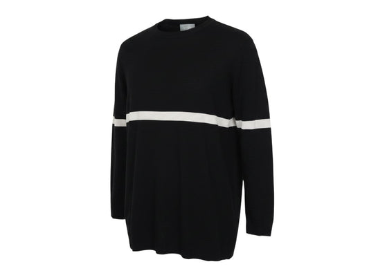 Wallis Women’s Black White Stripe Tunic Jumper UK 14 Long Sleeve Knit