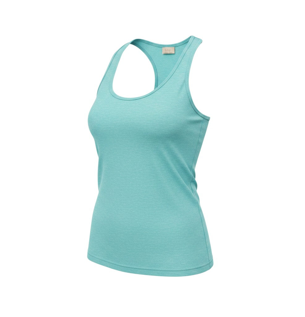 Wrap London Womens Blue Cotton Basic Tank Size 14 Scoop Neck - Logo