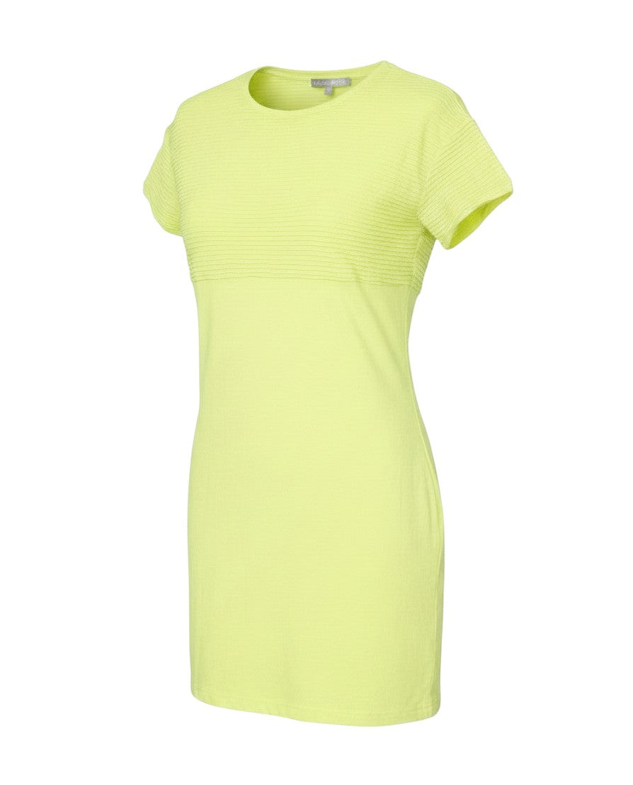 Oliver Bonas Women Yellow Size 8 Rib Knit Jumper Dress